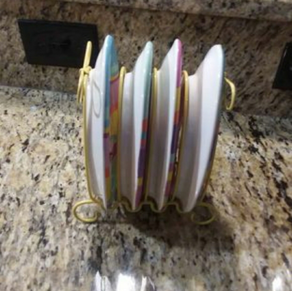 New Set of 4 Easter Egg Platter Trays with Stand - Picture 3 of 3